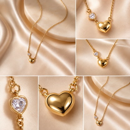 Golden Whisper Heart Pendant (52377)