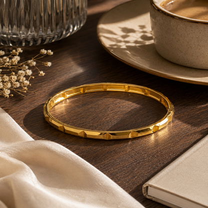 Gold Finish Minimalist Bracelet for Women (58753)