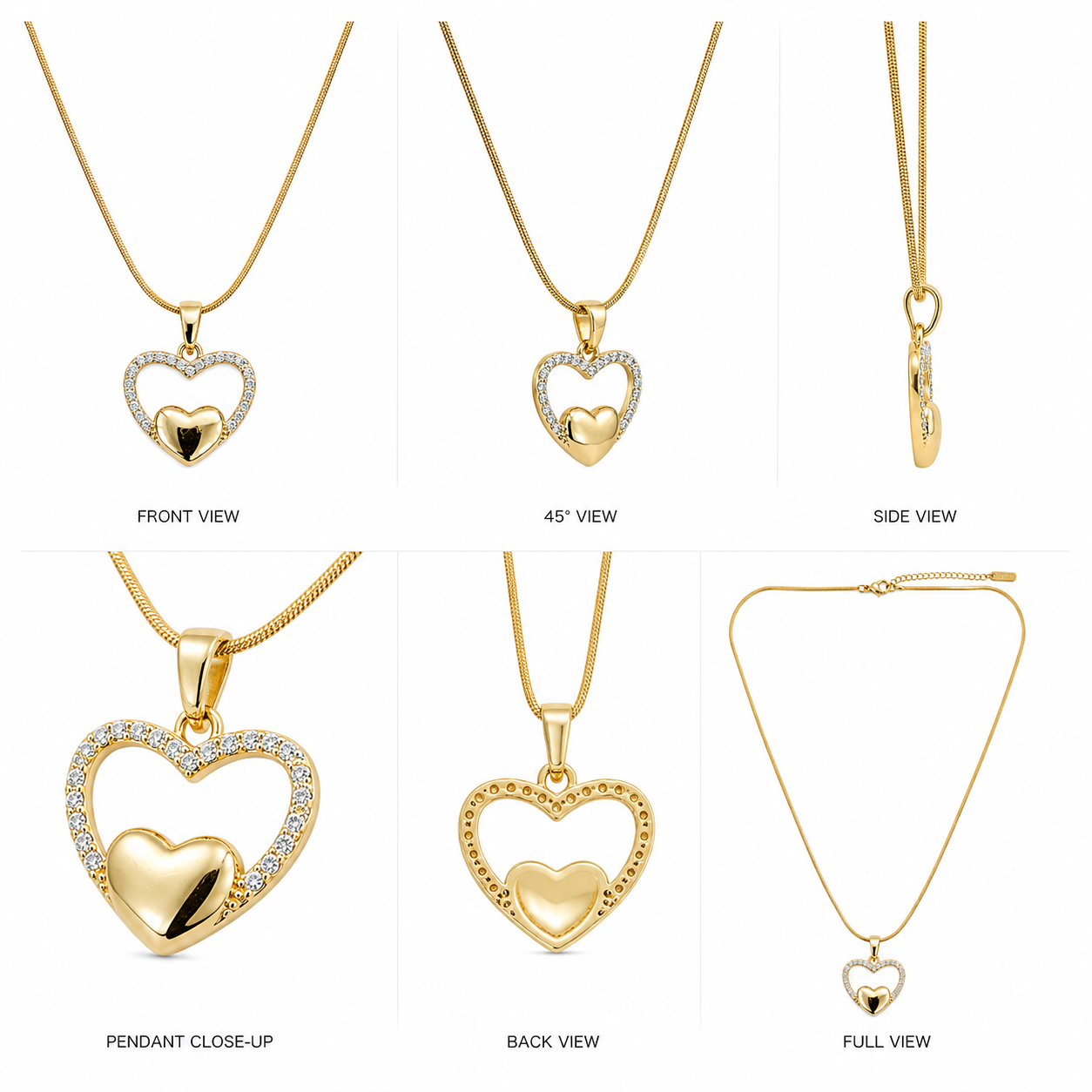 Heart Within Heart Pendant (51858)