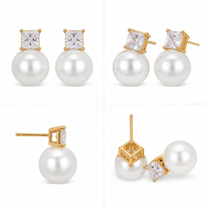 Celestia Pearl Stud Earrings (52413)