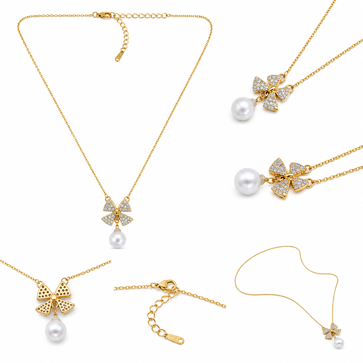 Pearl Whisper Bow Pendant (52854)