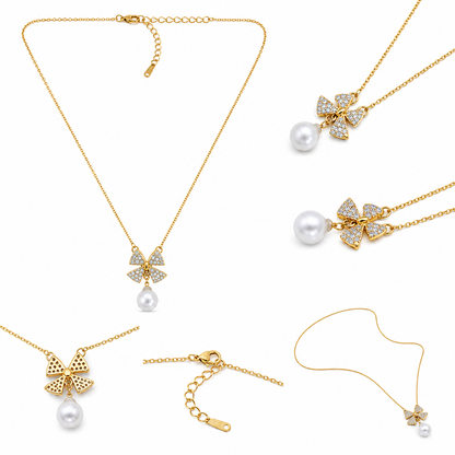 Pearl Whisper Bow Pendant (52854)
