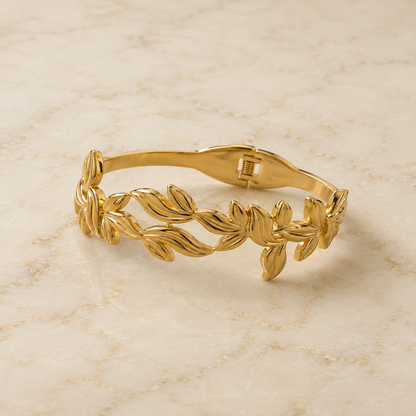 Golden Leaf Vine Bracelet for Women (58769)