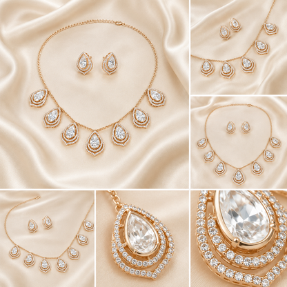 ABHUSHANAM Celeste Crystal Set