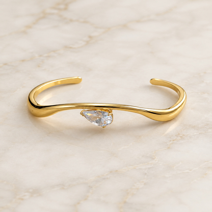 Stylish Fluid Wave Cuff Bracelet for Women (58749)