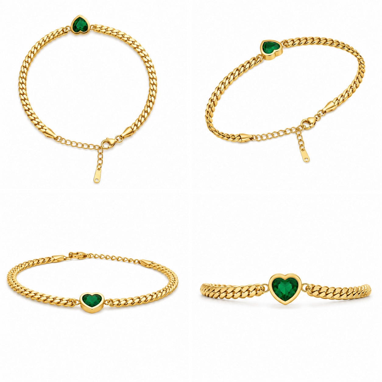 Emerald Heart Glow Bracelet (52198)