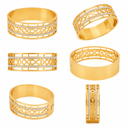 Golden Infinity Crystal Cuff (51889)