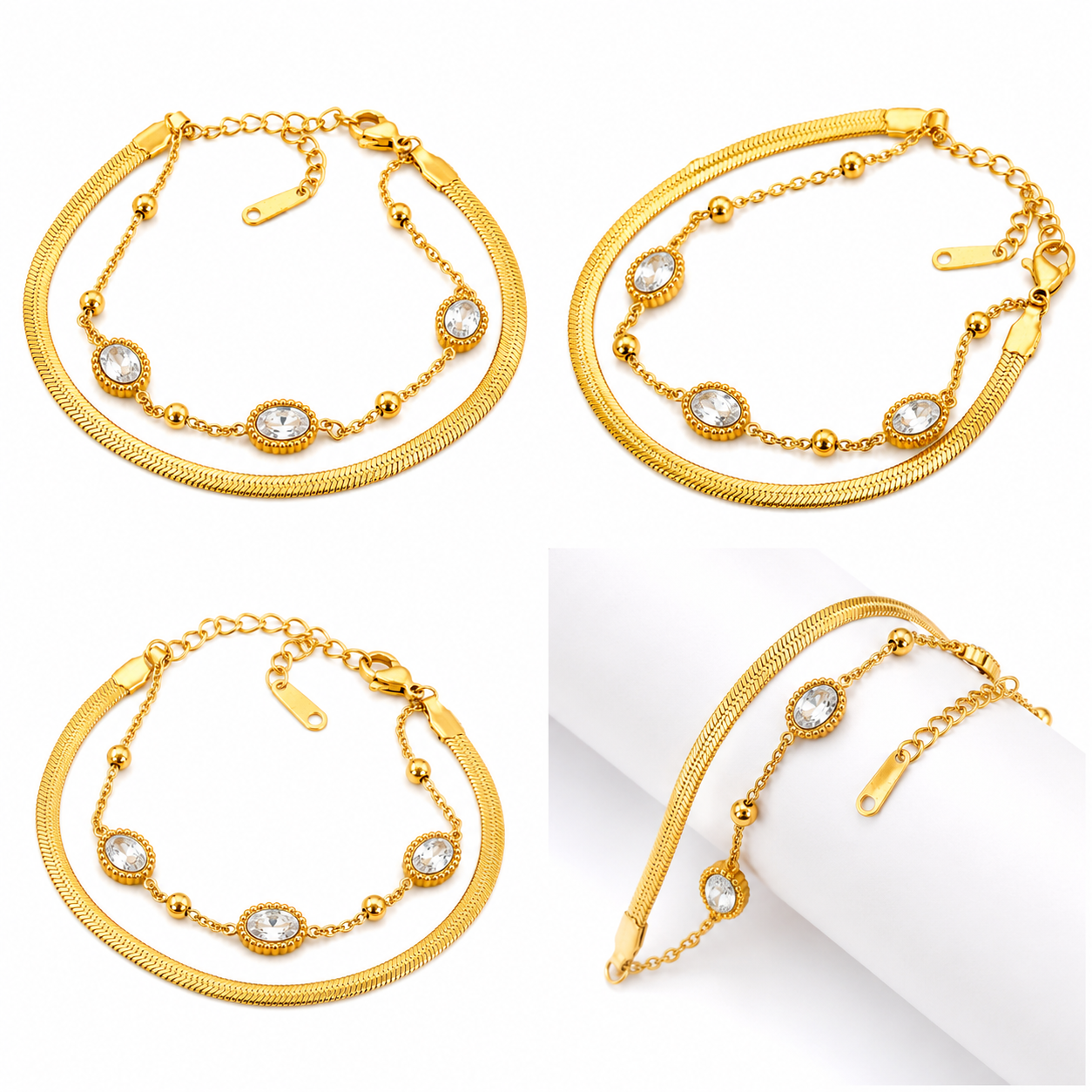 Golden Harmony Circle Bracelet (51886)