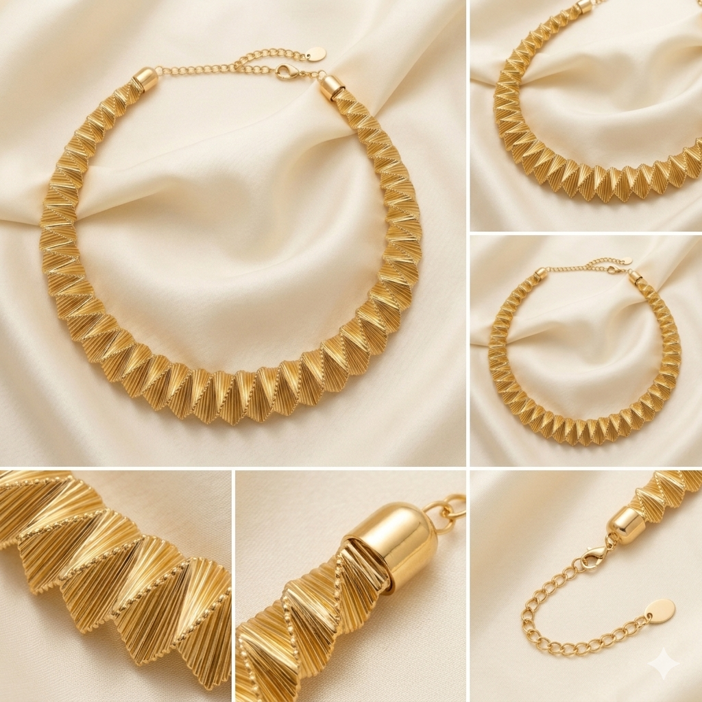 The Pleated Collar Necklace