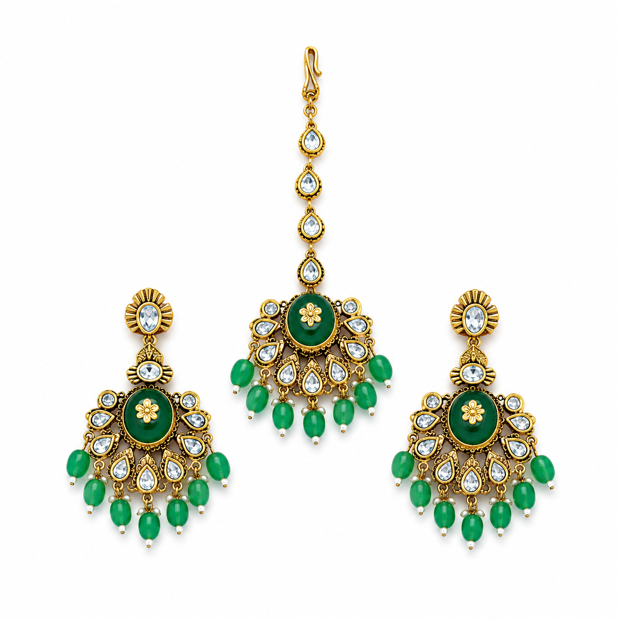 Imperial Emerald Royale  Bridal Set  (52001)