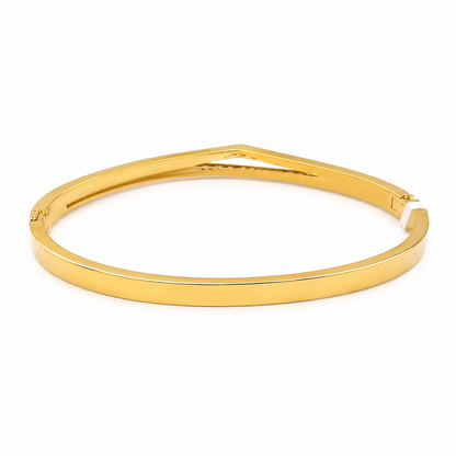 Gold-Plated Crystal V-Design Bracelet for Women (58729)