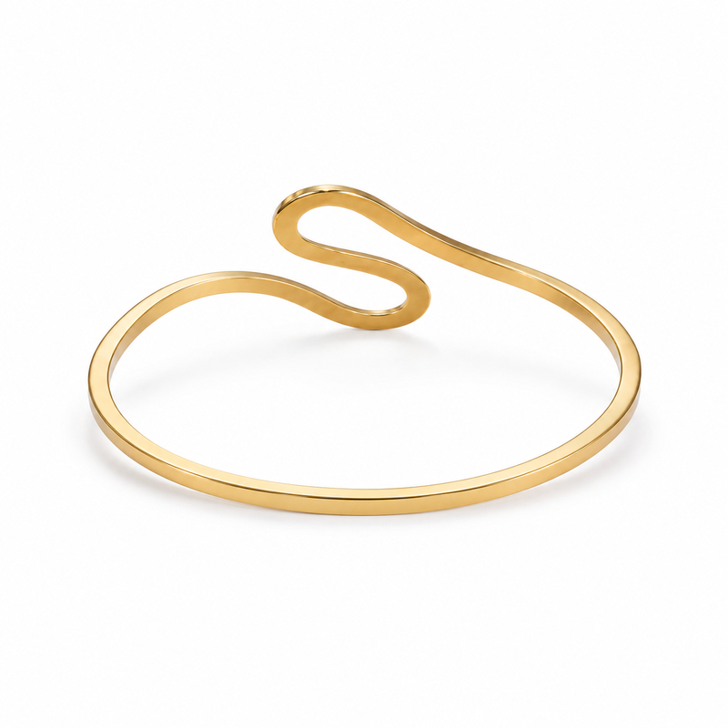 Women’s Gold-Tone Crystal Wave Cuff Bracelet (59742)