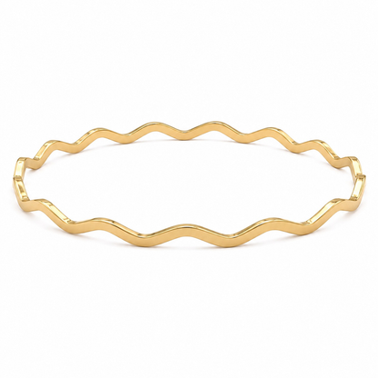 Women’s Elegant Crystal Wavy Bangle Bracelet (58735)