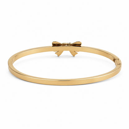 Women’s Gold Bow Crystal Bangle Bracelet (58738)
