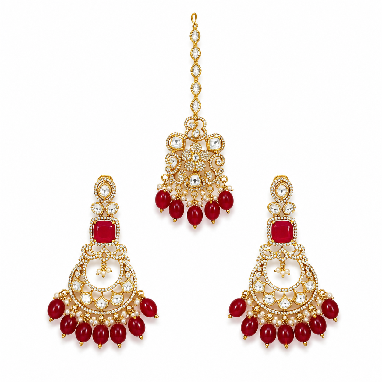 Imperial Ruby Majesty Bridal Set (44587)