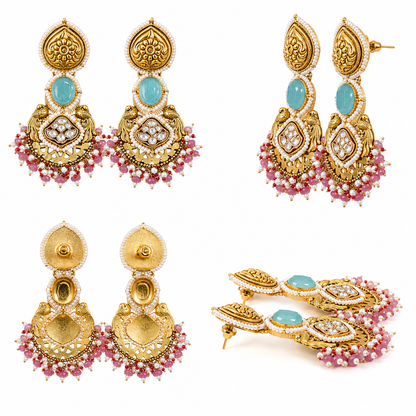 Aqua Royale Peacock Earrings (53726)
